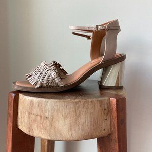 Neutral-tone Open-toe Heels from Franco Sarto.
